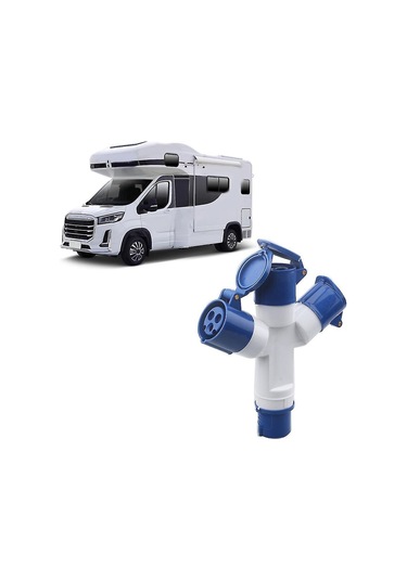 16a Kamp Karavanı Tekli 2/3 Yollu Elektrik Bağlantı Ayırıcı Adaptörü