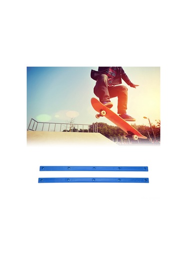 Aubyhe Pom Malzeme Kaykay Rib Bones Rails - Zıplama Koruması, Kaydırma Kolaylığı Ve Sürtünmeyi Azaltma - Kırmızı 35.7cm Kırmızı