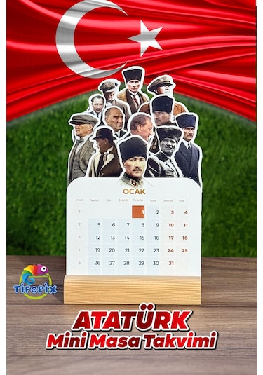 2026 Atatürk Takvimi Atatürk Temalı Özel Tasarım Takvim