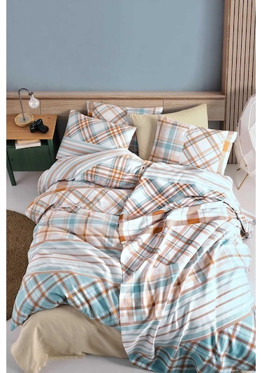 Cotton Life Nero Hardal Tek Kişilik Nevresim Takımı