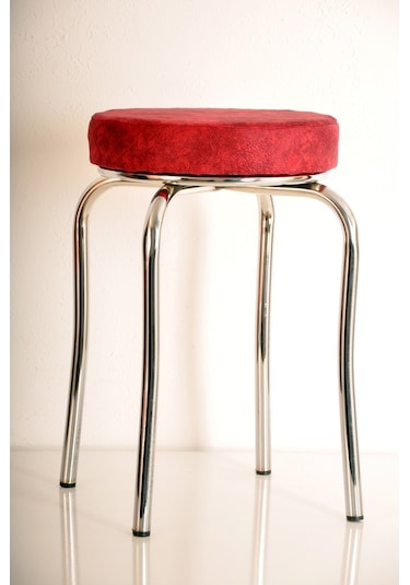 6 Lı Renkli Kumaş Ahtapot Tabure Mutfak Taburesi Demir Tabure