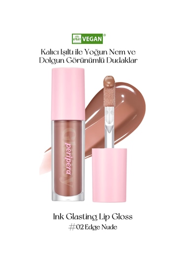 Dudaklara Dolgun Ve Işıltılı Görünüm Sunan Gloss Perıpera Ink Glasting Lip Gloss 2 Edge Nude 2
