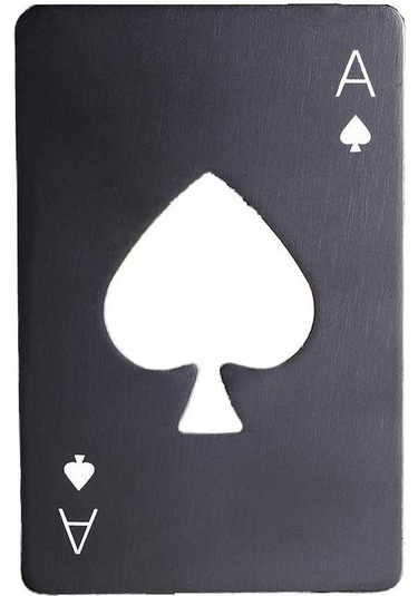 Dancemonkey Yaratıcı Oyun Kartı Paslanmaz Çelik Şişe Açacağı-siyah Siyah