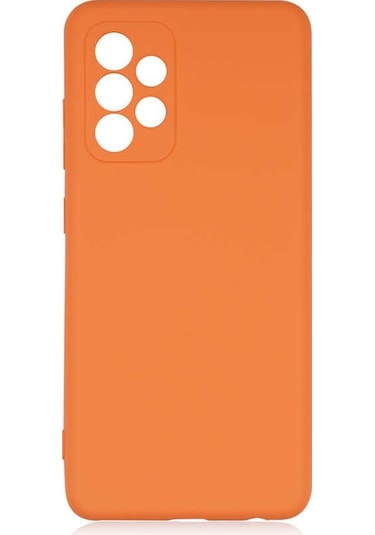 Noktaks - Samsung Galaxy Uyumlu A52 / A52s - Kılıf İçi Kadife Koruyucu Mara Lansman Kapak - Turuncu