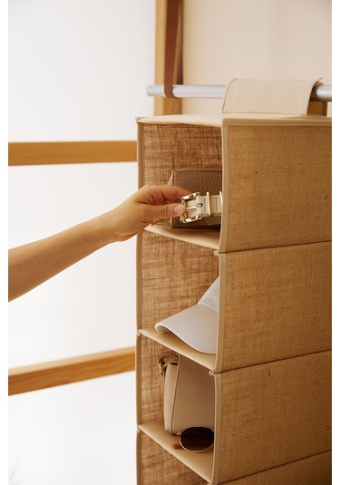 Ocean Home Textile 6 Katlı Jüt Dolap İçi Düzenleyici 21 x 30 x 95 cm