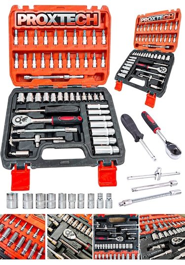 Combo Lokma Anahtar tamir Takımı 53 Adet 1/4 Cırcır Tork Anahtarı