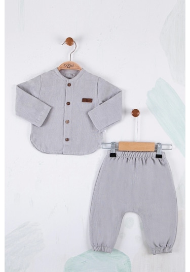 Erkek Bebek Takımı Gri