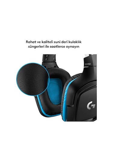 Logitech G432 Kablolu Mikrofonlu Kulak Üstü Oyun Kulaklığı