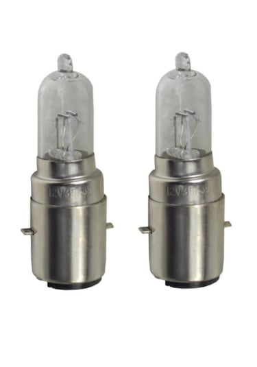 2 Adet 12V HS2 BA20D 35/35W Halojen Standart Renk Ampul