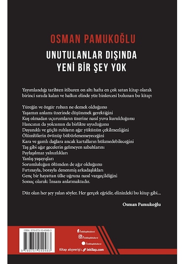Unutulanlar Dışında Yeni Bir Şey Yok Yeni Kapak