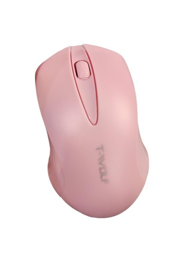 Monyee T-wolf Q2 2.4g Kablosuz Fare - 1200dpı, 3 Tuşlu, Ergonomik Tasarım, Pembe Renk, Windows/mac Uyumlu