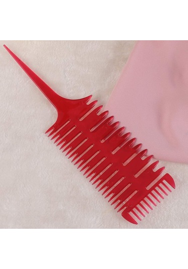Kırmızı Saç Boyama İçin Çift Taraflı Vurgu Tarağı