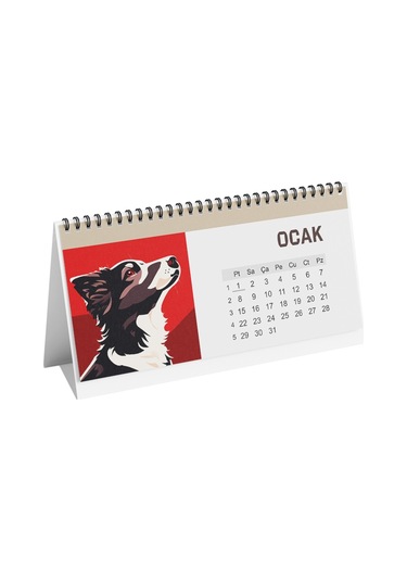 Köpek Temalı Poster Masaüstü Takvimi-2219