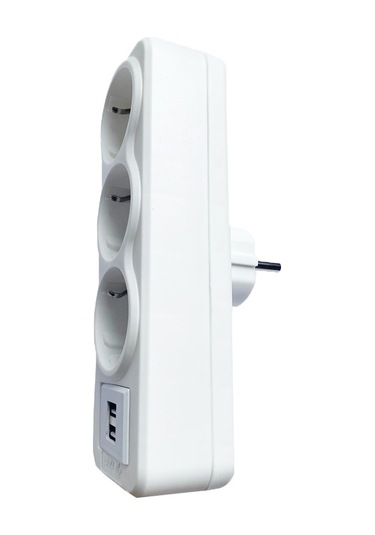 Far F-08 2 Usbli 3Lü Golyat Fiş Priz