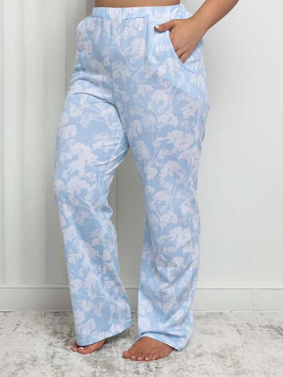 Galtex Kadın Pijama Takımı Pantolonlu 320414162 Beyaz