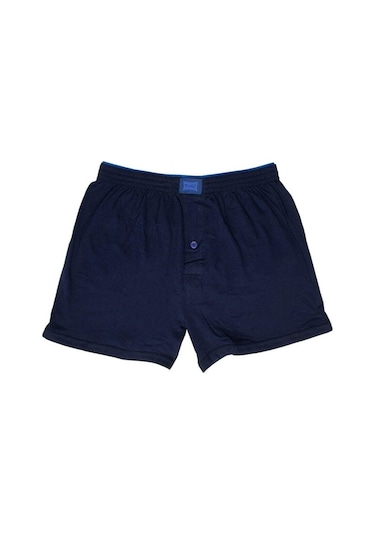 Tutku 0117 Penye Düğmeli Düz Erkek Boxer 6'lı