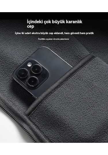 Edwardest Sonbahar Ve Kış Aylarında Kullanıma Uygun, Katyonik Polar Astarlı Ve Kalınlaştırılmış Tasarımlı Erkek Yeleği. Gri