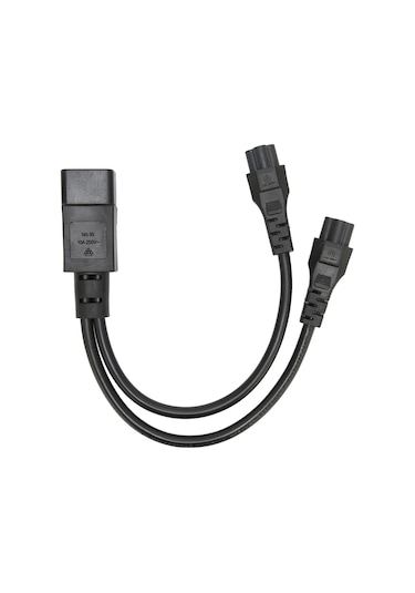 Springsun C14 Erkekden Çift C5 Dişize Iec320 Güç Kablosu - 32cm, 10a, Pvc, Dizüstü Bilgisayar, Monitör, Yazıcı Ve Diğer Cihazlar İçin Jd3150-1