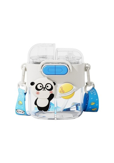 Pazly Sevimli Karikatür Çiftçi Desenli Büyük Kapasiteli Beyaz Bardak Beyaz