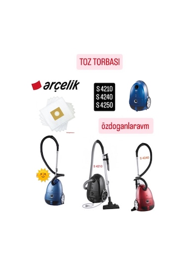 Arçelik S 4210 S4240 S 4250 Uyumlu Toz Torbası 5 Adet