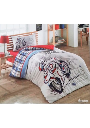 Kristal Nevresim Takımı Storm Tek Kişilik Genç Desen