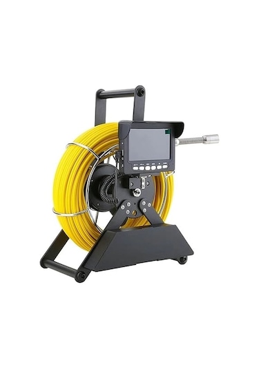 Profosyonel Ekranlı Kameralı 30 Metre Fiber Kablo Yılan Endoskop Kameralı Hafıza Kart Girişli Kuyu, Sondaj, Kanalizyasyon Kamerası 8 Mm 4.3 Inc