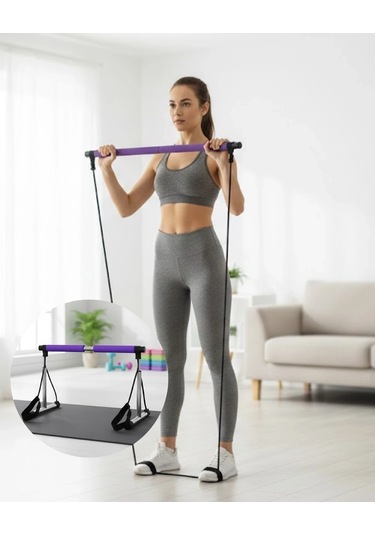 Epilons Pilates Bar Egzersiz Aleti Bilek Destekli Çok Yönlü Kullanım Çok Renkli