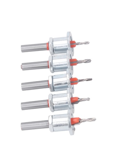 Teltree 5 Parça Ayarlanabilir Çivi Delik Matkap Ucu Seti - Ahşap Ve Metal İçin Dayanıklı Allyuminyum Çelikten Yapılmış, Kutulu