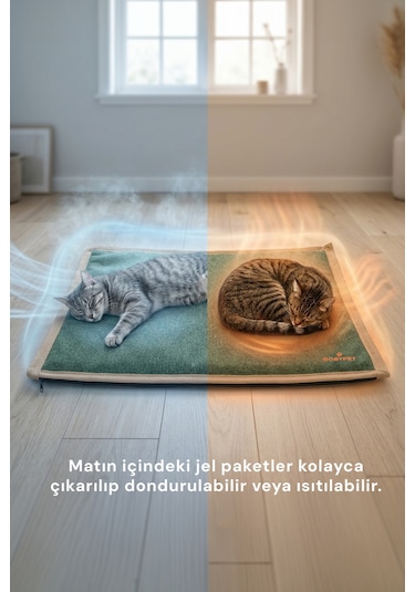 4 Mevsim Sıcak Ya Da Soğuk Kullanılabilir Kedi, Köpek Matı
