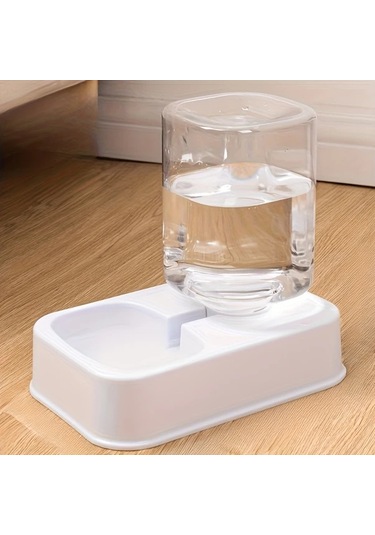 Honeybeeshop Beyaz Su Kabı Plastik Evcil Hayvan Kaseleri Seti Kedi Ve Köpekler İçin Dayanıklı Yemek Ve Su Kapları