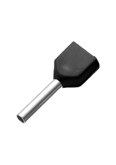 Tbloc Ies 2x1,5/8 Siyah Çift Girişli Yüksük İzoleli F Norm 500'lü Paket