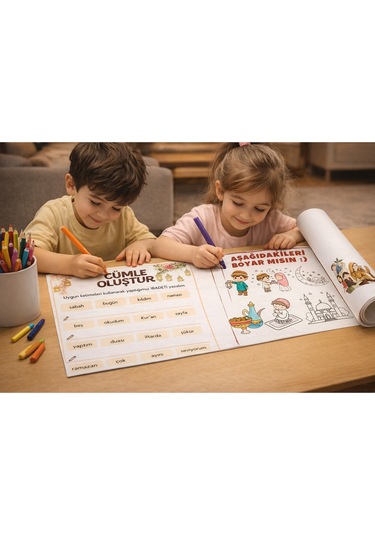 Ramazan Etkinlik & Aktivite Rulosu Çocuklar Için Eğitici Oyun Rulosu