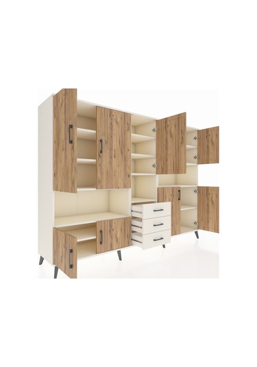 Hyperion Dolap 13 Raflı 3 Çekmeceli 9 Kapaklı 220x44x163 Aytaşı-ç Aytaşı-çam/aytaşı