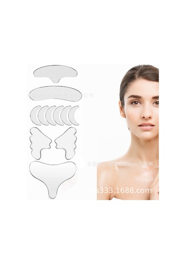 Vkemall Cilt Bakımı İçin 16 Parça Silikon Anti-kırışıklık Yama Seti - Alın, Göz Ve Boyun Bölgesi