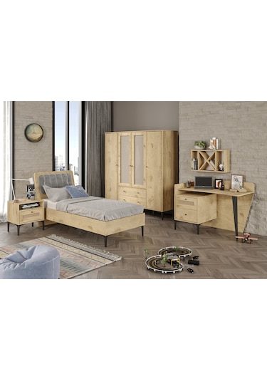 Trio Wood Xl Genç Odası %100mdf Meşe