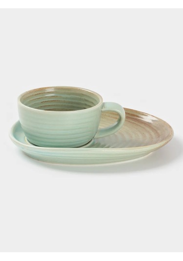 Sima-lend & Magistro Çay Ve Kahve Kupası 300 Ml "sand Ripples" Tabağıyla Birlikte 376606764 Gri