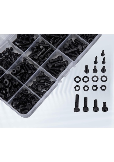 Venoa İcsp600 İmbus Civata Somun Pul Seti M3, M4, M5 Çantalı 600 Parça Diğer