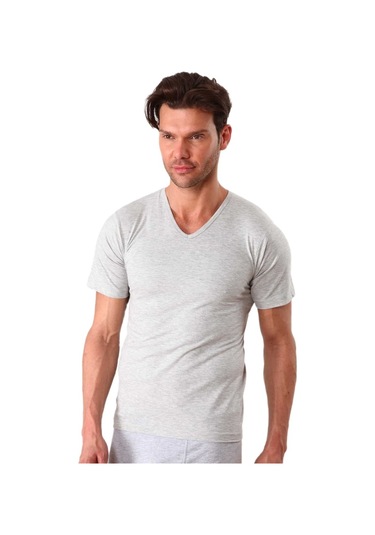 12'Li Gri V Yaka Atlet %100 Penye Redzone