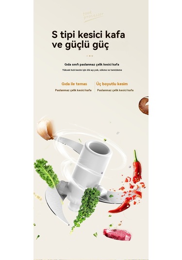 Aurora Çok Fonksiyonlu Pişme Makamı, Mutfak Sarımsak Ezici, Bebek Ekgıda Maki Beyaz