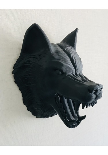 Siyah Kurt - Kulaklık Tutucu Ve Duvar Dekorasyonu