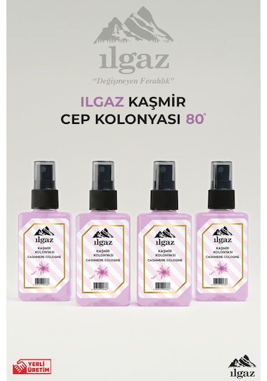 Kaşmir Sprey Kolonya Cep Boy Elegance Series 4'lü Eko Paket - 4x50 Ml
