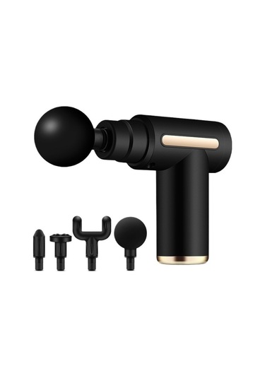 Soulader Elektrikli Masaj Tabancası Kas Ağrıları İçin Derin Doku Titreşimli Masaj Aleti Taşınabilir Şarj Edilebilir Mini Fasya Masaj Tabancası Siyah