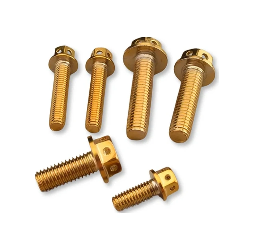 Hightower 3pcs Mavi M8x10 Altın Altıgen Cıvata Motor Tamir Dayanıklı Vida