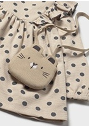 Mayoral 2920 Kız Bebe Bej Çantalı Elbise Bej