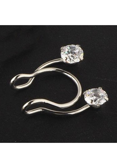 Suntek Paslanmaz Çelik Burun Halkası 8mm Döngü Halka Gümüş Gümüş