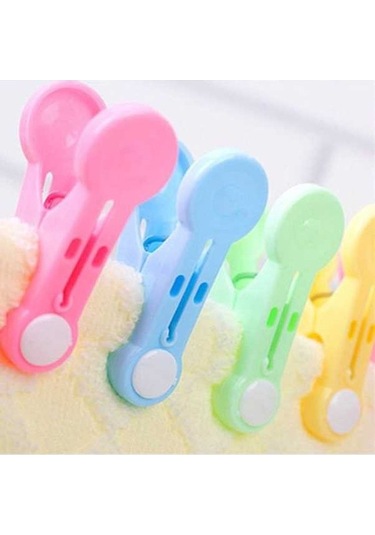 Tongxida 12 Adet Karışık Renkli Ev Çok Amaçlı Plastik Çorap Klipsi Giysi İç Çamaşırı Kurutma Klipsi Diğer Ev Dekorasyonu Diğer