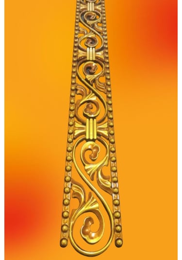 Saray Tavan Kahve 10 cm Alın Bandı-Bordür 10*100 cm