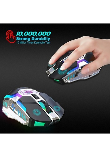 Novahub Hxsj T30 Kablosuz Rgb Oyun Faresi - 2400dpi, 2.4ghz, Şarj Edilebilir Pil, 10m Kablosuz Bağlantı 001