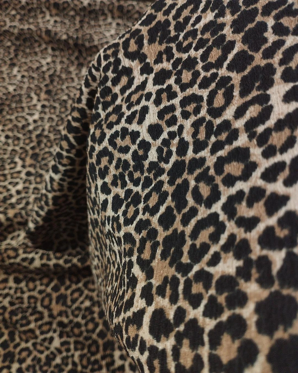 Irmak Örme Bürümcüklü Jarse Leopar Desen En: 160 Cm-964 Renkli