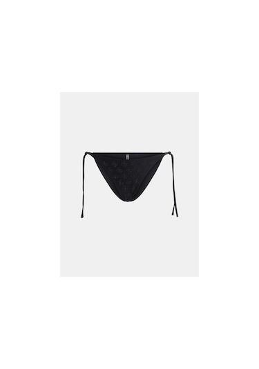 Guess Kadın Siyah 4g Taşlı Bağlamalı Bikini Altı Siyah